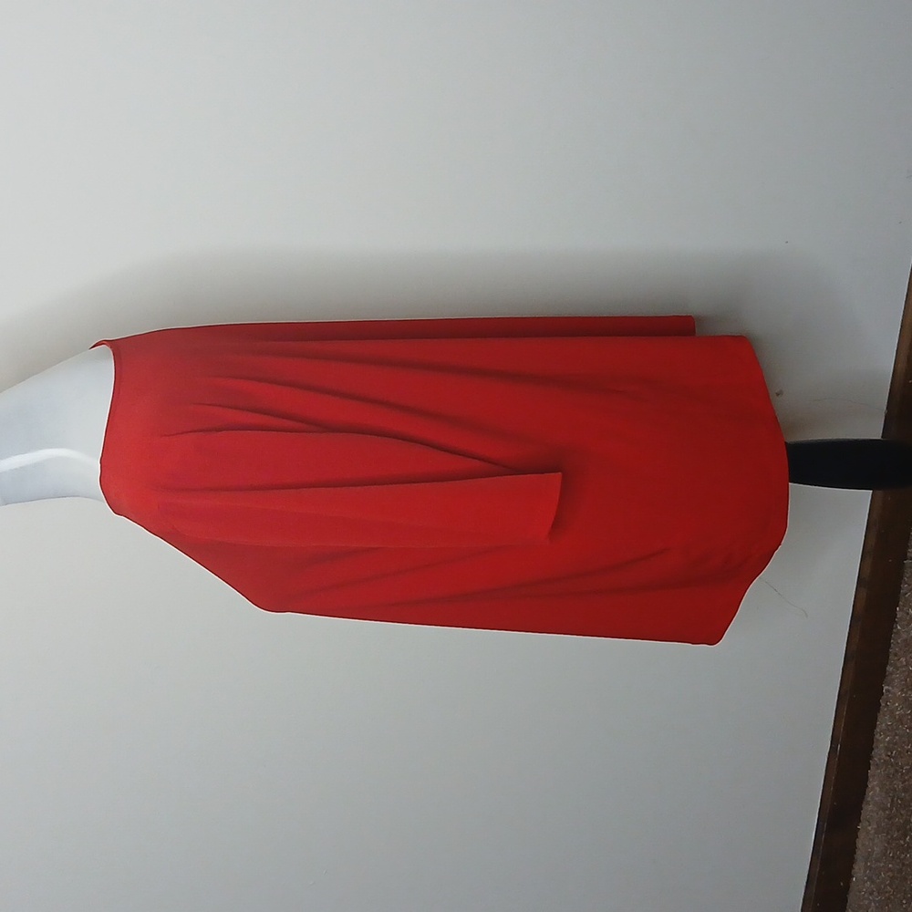 Susan Graver red quarter sleeve tee shirt size large - Picture 5 of 16